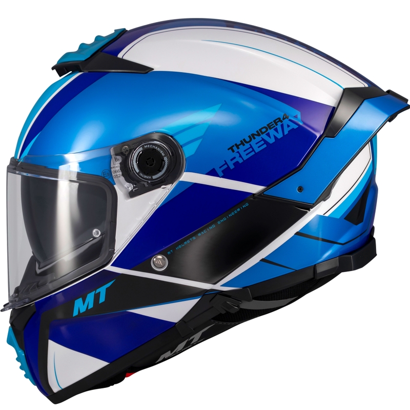 Integrálna prilba na motorku MT Thunder 4 SV Freeway modro-šedo-čierna