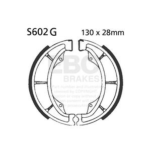 Brzdové čeľuste -sada EBC S602G drážkovaný vrátane  pružín