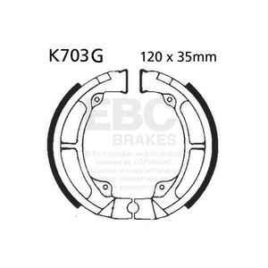 Brzdové čeľuste -sada EBC K703G drážkovaný vrátane  pružín