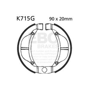 Brzdové čeľuste -sada EBC K715G drážkovaný vrátane  pružín