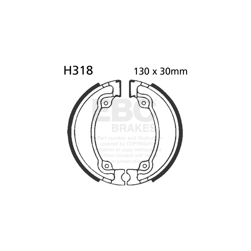 Brzdové čeľuste -sada EBC vrátane  pružín