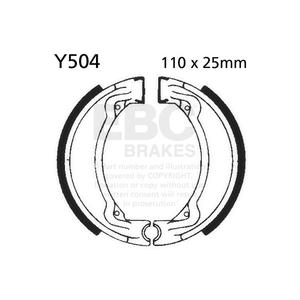 Brzdové čeľuste -sada EBC Y504 vrátane  pružín