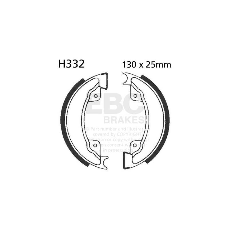 Brzdové čeľuste -sada EBC vrátane  pružín