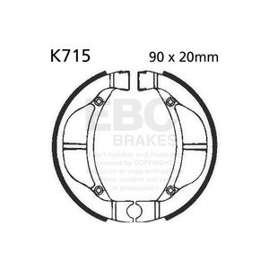 Brzdové čeľuste -sada EBC K715 vrátane  pružín
