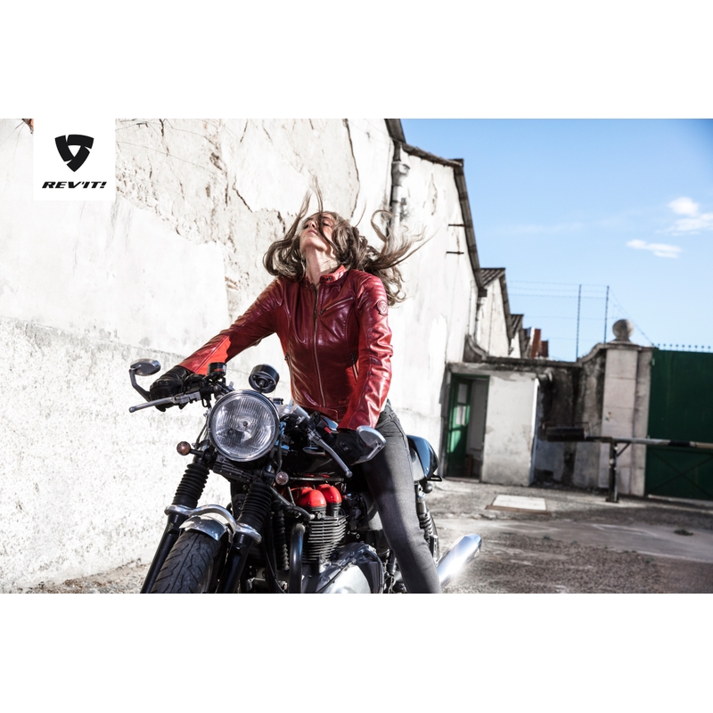 Dámska moto bunda Revit Clare červená