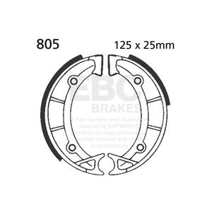 Brzdové čeľuste -sada EBC 805 neobsahuje  pružiny