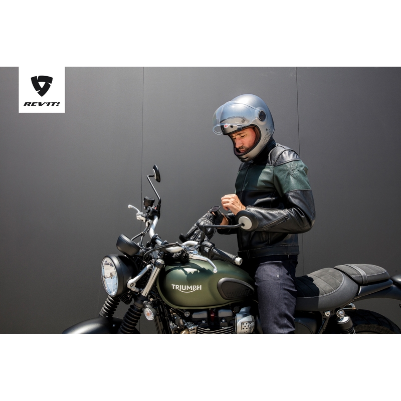 Bunda na motocykel Revit Nova Vintage čierno-tmavo zelená
