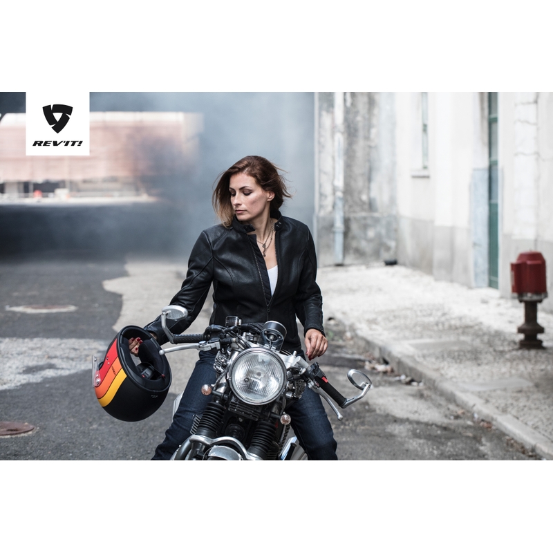 Dámska bunda na motocykel Revit Rosa čierna výpredaj