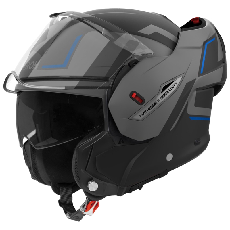 Preklápacia helma na motorku Airoh Mathisse 2 Genius matná modrá