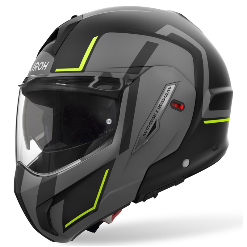 Preklápacia helma na motorku Airoh Mathisse 2 Genius matná žltá