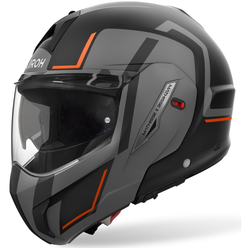 Preklápacia helma na motorku Airoh Mathisse 2 Genius matná oranžová