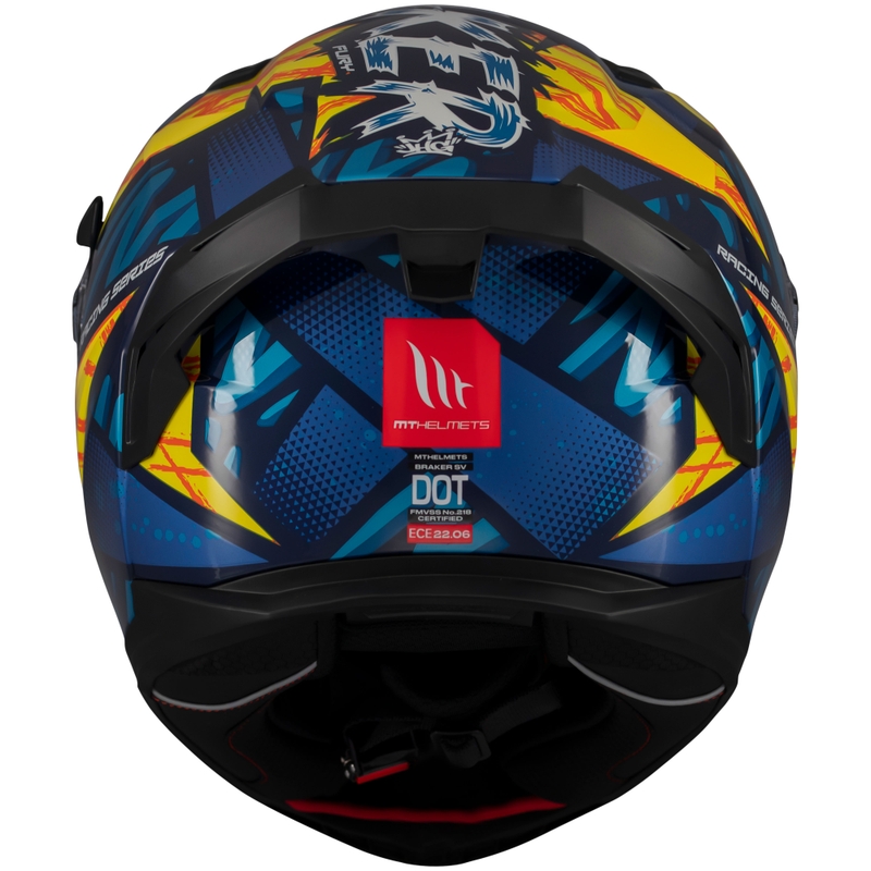 Integrálna prilba na motorku MT Braker SV Fury modro-žltá