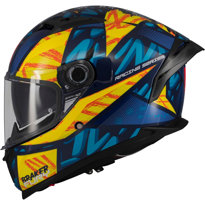 Integrálna prilba na motorku MT Braker SV Fury modro-žltá