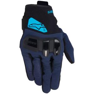 Rukavice na motorku Alpinestars Chrome V2 čierno-modro-svetlo modré