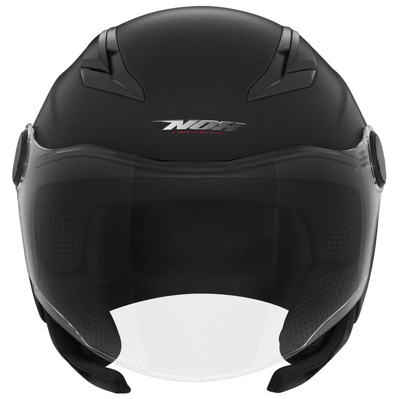 Detská otvorená prilba na motocykel NOX N710 matná čierna