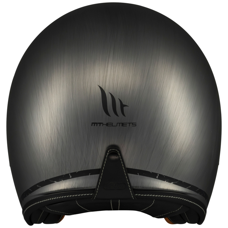 Otvorená prilba na motorku MT Le Mans 2 SV Scratched Chrome matná šedá