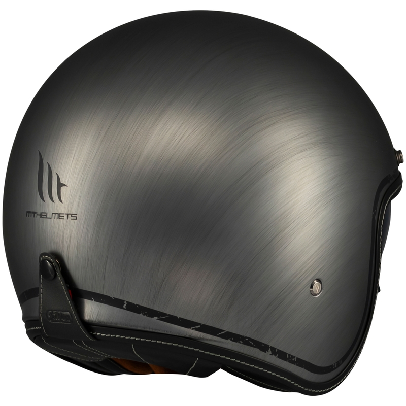 Otvorená prilba na motorku MT Le Mans 2 SV Scratched Chrome matná šedá