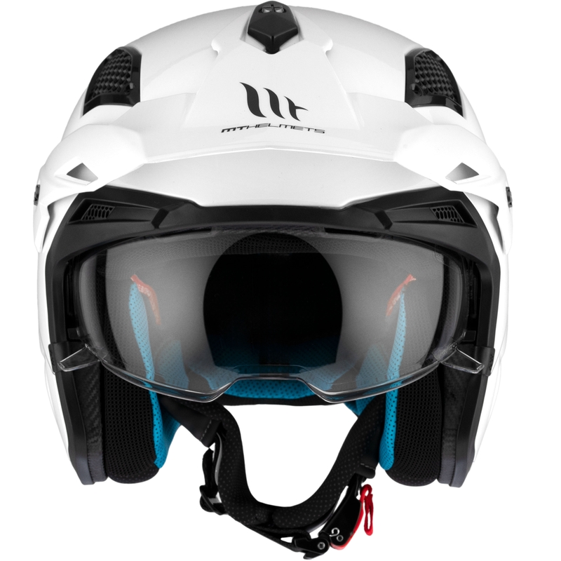 Otvorená trialová prilba na motorku MT District SV Solid biela