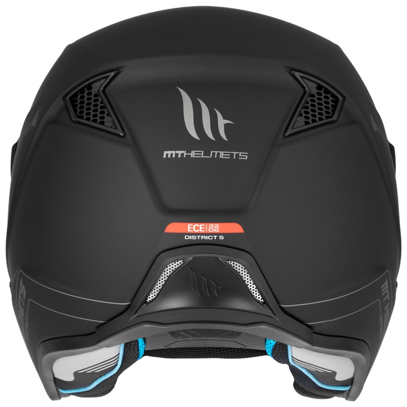 Otvorená trialová prilba na motorku MT District SV Solid matná čierna