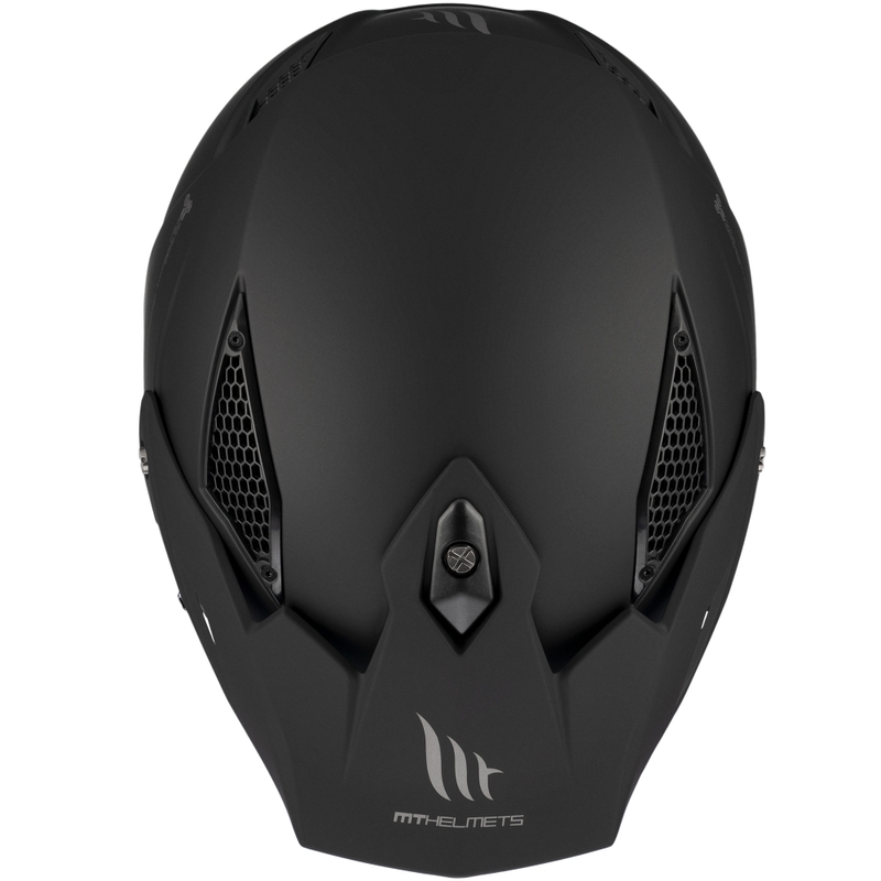 Otvorená trialová prilba na motorku MT District SV Solid matná čierna