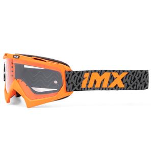 Motokrosové okuliare iMX Mud oranžovo-šedo-oranžové s čírym plexi