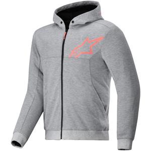 Mikina na motorku Alpinestars Chrome V2 Šport šedo-oranžová