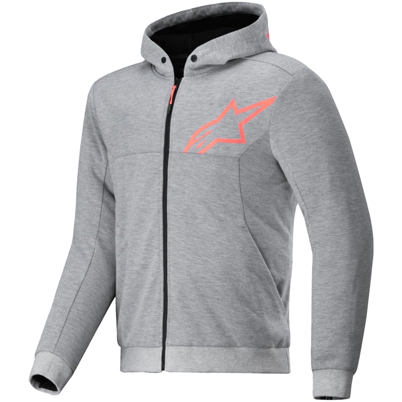 Mikina na motorku Alpinestars Chrome V2 Šport šedo-oranžová