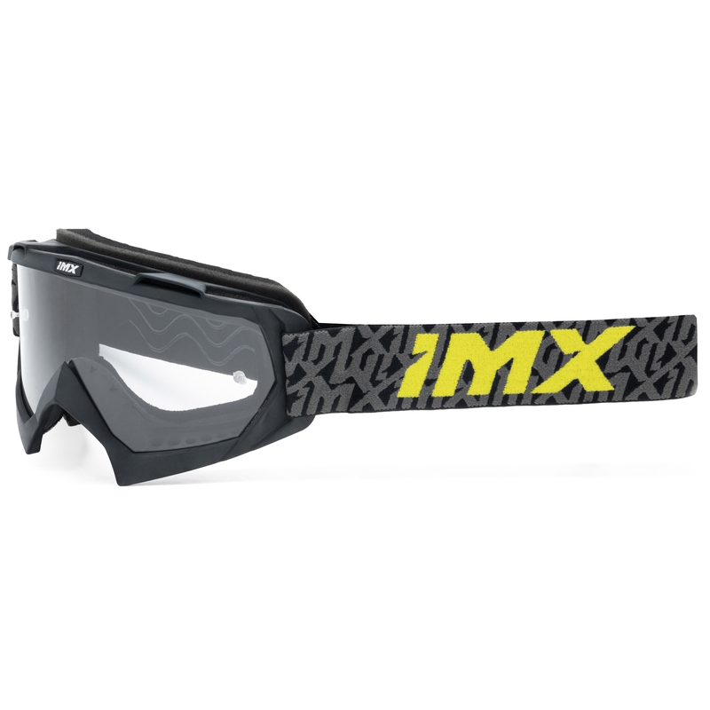 Motokrosové okuliare iMX Mud čierno-šedo-fluo žlté s čírym plexi