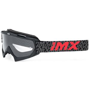 Motokrosové okuliare iMX Mud čierno-šedo-červené s čírym plexi