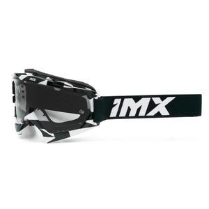 Motokrosové okuliare iMX Mud bielo-čierne s čírym plexi