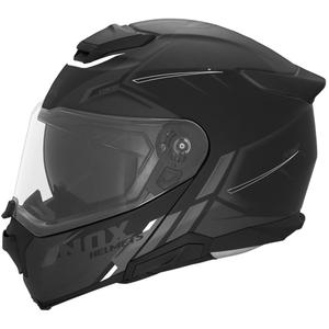 Vyklápacia helma na motorku NOX N967 Synchro matná čierno-biela