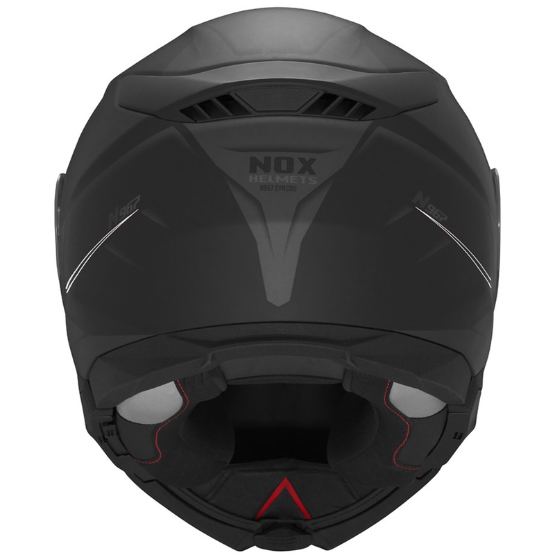 Vyklápacia helma na motorku NOX N967 Synchro matná čierno-biela