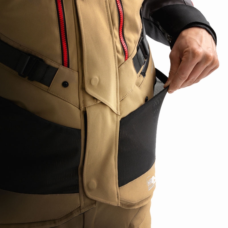 Bunda na motorku Rebelhorn Hardy 3.0 béžovo-šedo-červená