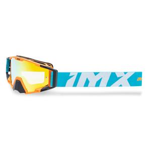 Motokrosové okuliare iMX Sand oranžovo-modro-biele s iridiovým plexi