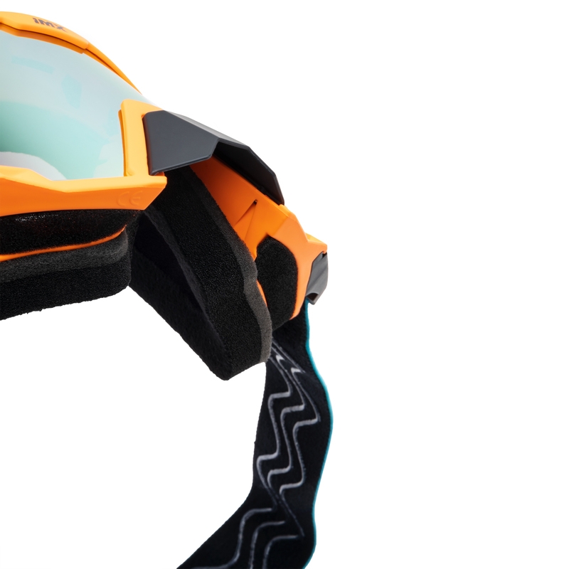 Motokrosové okuliare iMX Sand oranžovo-modro-biele s iridiovým plexi