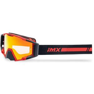 Motokrosové okuliare iMX Sand čierno-červené s červeným irídiovým plexi