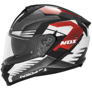 Integrálna prilba na motorku NOX N304S CARVER čierno-bielo-červená