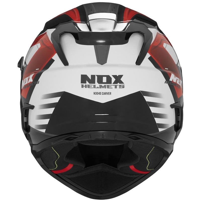Integrálna prilba na motocykel NOX N304S CARVER čierno-bielo-červená