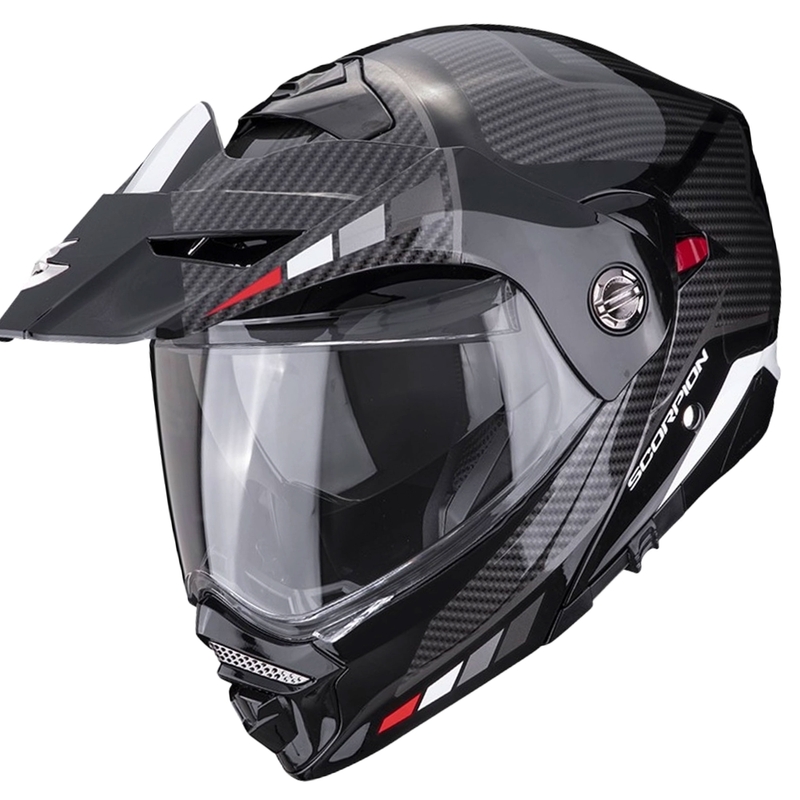 Prilba na motocykel SCORPION ADX-2 CAMINO čierno-strieborno-červená výpredaj