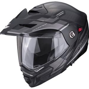 Prilba na motocykel SCORPION ADX-2 CARRERA matná čierno-strieborná