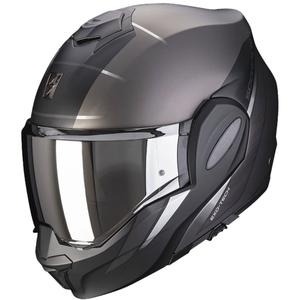 Preklápacia prilba na motocykel Scorpion EXO-TECH PRIMUS matná strieborno-čierna