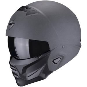 Otvorená prilba s maskou Scorpion EXO-COMBAT II Solid graphite tmavošedá