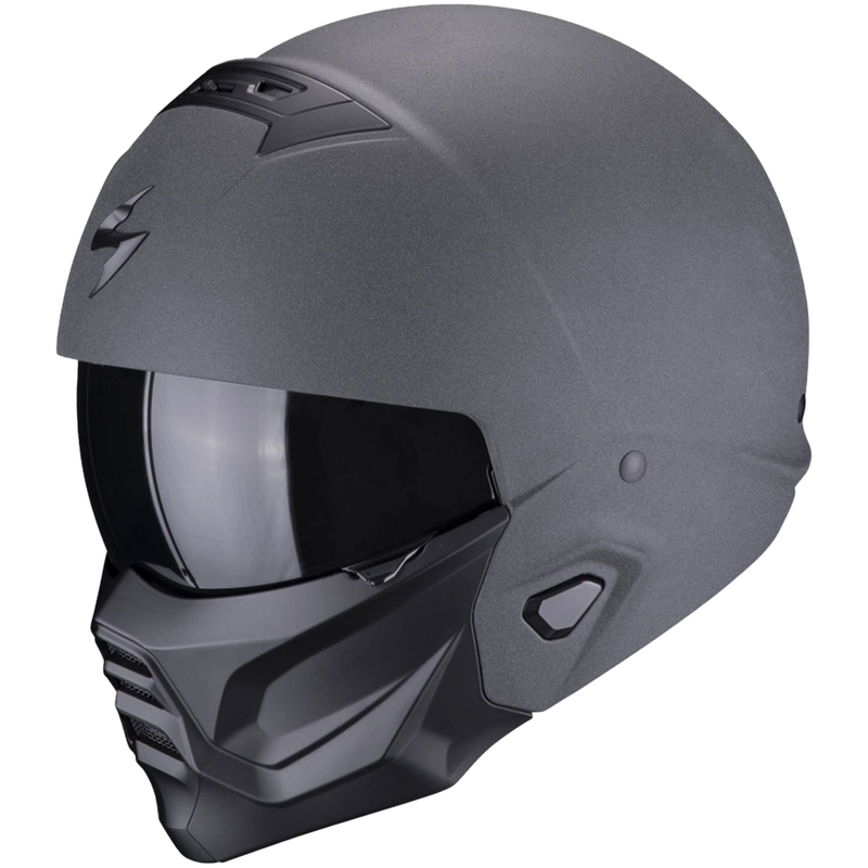Otvorená prilba s maskou Scorpion EXO-COMBAT II Solid graphite tmavo šedá
