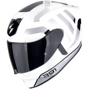 Integrálna prilba na motorku Scorpion EXO-391 AROK bielo-čierno-strieborná