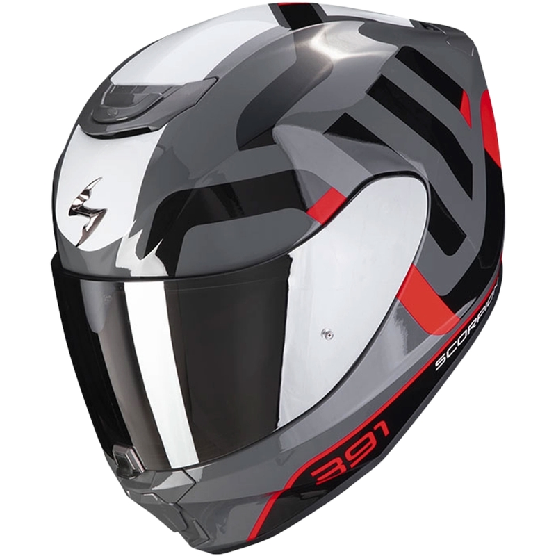 Integrálna prilba na motocykel Scorpion EXO-391 Arok šedo-červeno-čierna výpredaj