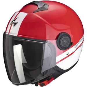 Prilba na motocykel SCORPION EXO-CITY STRADA červeno-biela