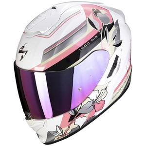 Integrálna prilba na motocykel Scorpion EXO-1400 EVO Air Gaia perleťovo bielo-ružová
