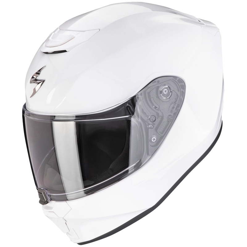 Detská integrálna helma na motorku Scorpion EXO-JNR AIR SOLID biela