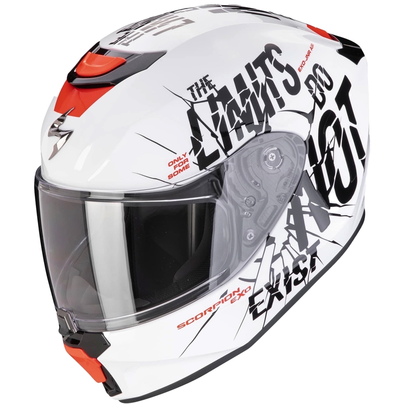 Detská prilba na motocykel Scorpion EXO-JNR AIR BOUM bielo-čierna