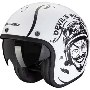 Otvorená prilba na motocykel Scorpion Belfast Evo ROMEO matná čierno-biela
